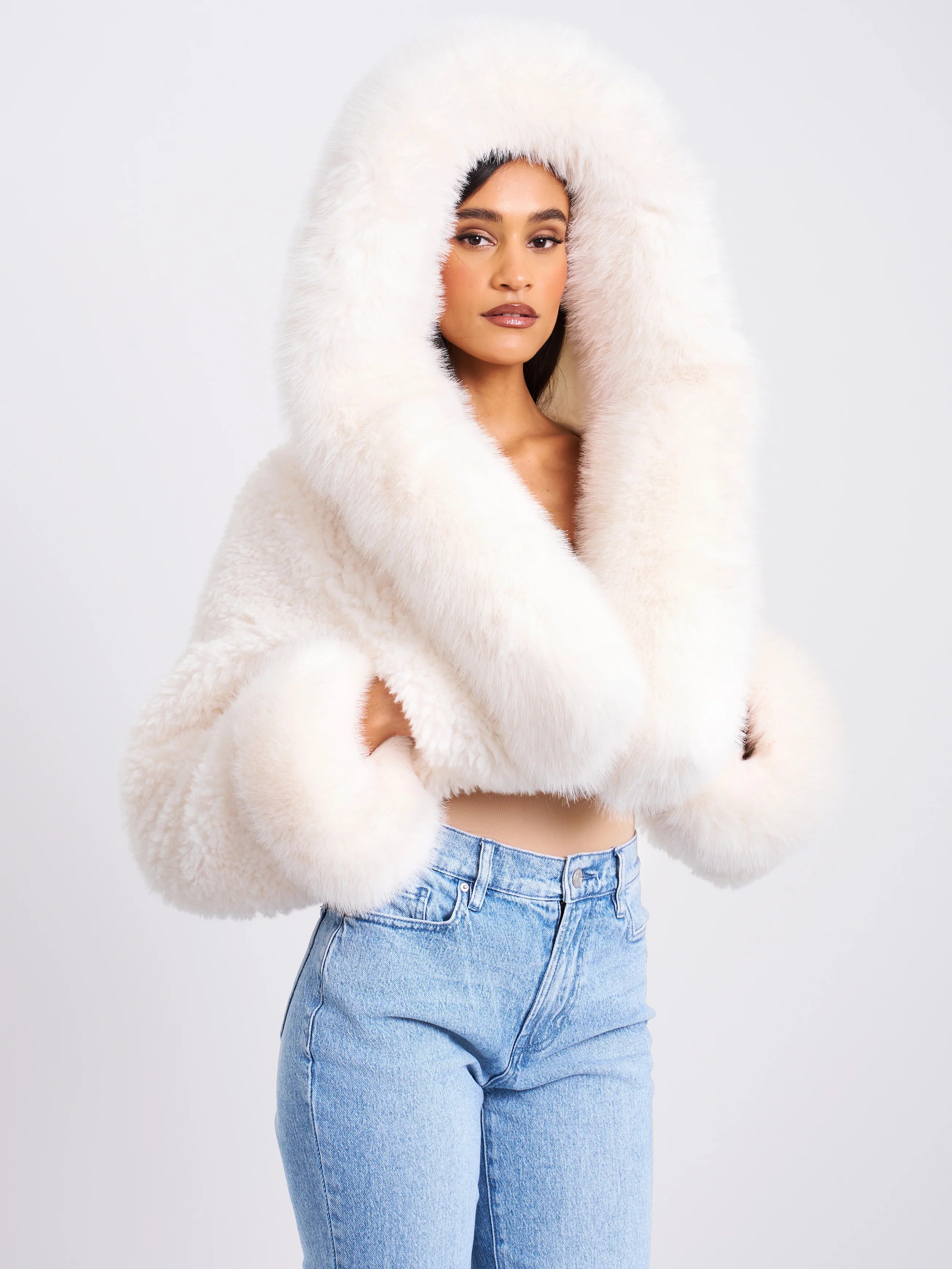 Cropped Fur Jacket